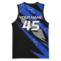 Personalized Extreme Motocross Basketball Jersey with Blue Rider – Dirt Bike Racing Design - Wonder Print Shop