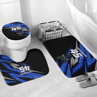 Personalized Extreme Motocross Bathroom Set with Blue Rider – Dirt Bike Racing Design - Wonder Print Shop