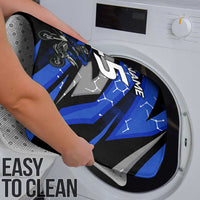 Personalized Extreme Motocross Bathroom Set with Blue Rider – Dirt Bike Racing Design - Wonder Print Shop