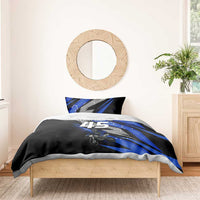 Personalized Extreme Motocross Bedding Set with Blue Rider – Dirt Bike Racing Design - Wonder Print Shop