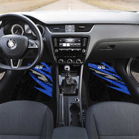 Personalized Extreme Motocross Car Mats with Blue Rider – Dirt Bike Racing Design - Wonder Print Shop