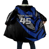 Personalized Extreme Motocross Cloak with Blue Rider – Dirt Bike Racing Design - Wonder Print Shop