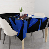 Personalized Extreme Motocross Tablecloth with Blue Rider – Dirt Bike Racing Design - Wonder Print Shop