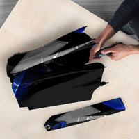 Personalized Extreme Motocross Umbrella with Blue Rider – Dirt Bike Racing Design - Wonder Print Shop