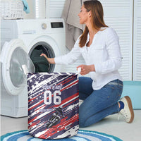 Personalized Patriotic Motocross Laundry Basket with USA Flag Colors – Dirt Bike Racing Design - Wonder Print Shop