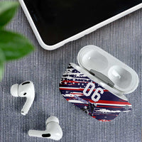 Personalized Patriotic Motocross AirPods Case with USA Flag Colors – Dirt Bike Racing Design - Wonder Print Shop