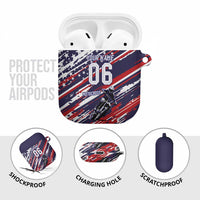 Personalized Patriotic Motocross AirPods Case with USA Flag Colors – Dirt Bike Racing Design - Wonder Print Shop