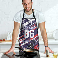 Personalized Patriotic Motocross Apron with USA Flag Colors – Dirt Bike Racing Design - Wonder Print Shop