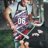 Personalized Patriotic Motocross Apron with USA Flag Colors – Dirt Bike Racing Design - Wonder Print Shop