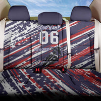 Personalized Patriotic Motocross Back Car Seat Cover with USA Flag Colors – Dirt Bike Racing Design - Wonder Print Shop