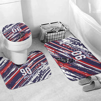 Personalized Patriotic Motocross Bathroom Set with USA Flag Colors – Dirt Bike Racing Design - Wonder Print Shop