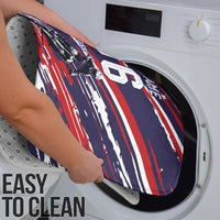Personalized Patriotic Motocross Bathroom Set with USA Flag Colors – Dirt Bike Racing Design - Wonder Print Shop
