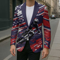 Personalized Patriotic Motocross Blazer with USA Flag Colors – Dirt Bike Racing Design - Wonder Print Shop