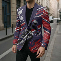 Personalized Patriotic Motocross Blazer with USA Flag Colors – Dirt Bike Racing Design - Wonder Print Shop