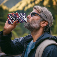 Personalized Patriotic Motocross 4 in 1 Can Cooler Tumbler with USA Flag Colors – Dirt Bike Racing Design - Wonder Print Shop