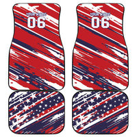 Personalized Patriotic Motocross Car Mats with USA Flag Colors – Dirt Bike Racing Design - Wonder Print Shop