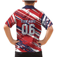 Personalized Patriotic Motocross Family Matching Mermaid Dress and Hawaiian Shirt with USA Flag Colors – Dirt Bike Racing Design - Wonder Print Shop