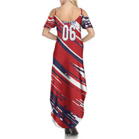 Personalized Patriotic Motocross Family Matching Summer Maxi Dress and Hawaiian Shirt with USA Flag Colors – Dirt Bike Racing Design - Wonder Print Shop