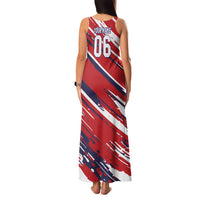 Personalized Patriotic Motocross Family Matching Tank Maxi Dress and Hawaiian Shirt with USA Flag Colors – Dirt Bike Racing Design - Wonder Print Shop
