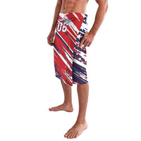 Personalized Patriotic Motocross Lavalava with USA Flag Colors – Dirt Bike Racing Design - Wonder Print Shop