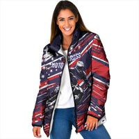 Personalized Patriotic Motocross Padded Jacket with USA Flag Colors – Dirt Bike Racing Design - Wonder Print Shop