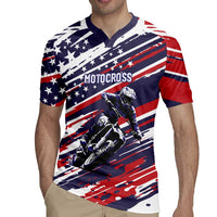 Personalized Patriotic Motocross Rugby Jersey with USA Flag Colors – Dirt Bike Racing Design - Wonder Print Shop