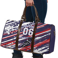 Personalized Patriotic Motocross Travel Bag with USA Flag Colors – Dirt Bike Racing Design - Wonder Print Shop