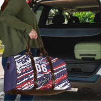 Personalized Patriotic Motocross Travel Bag with USA Flag Colors – Dirt Bike Racing Design - Wonder Print Shop