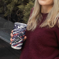 Personalized Patriotic Motocross Tumbler Cup with USA Flag Colors – Dirt Bike Racing Design - Wonder Print Shop