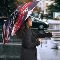 Personalized Patriotic Motocross Umbrella with USA Flag Colors – Dirt Bike Racing Design - Wonder Print Shop