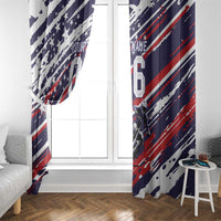 Personalized Patriotic Motocross Window Curtain with USA Flag Colors – Dirt Bike Racing Design - Wonder Print Shop