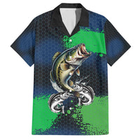 Personalized Bass Fishing Family Matching Tank Maxi Dress and Hawaiian Shirt with Jumping Fish – Green and Black Angler Design - Wonder Print Shop
