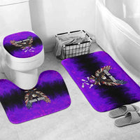 Personalized Patriotic Eagle Bowling Bathroom Set with Purple Flames USA Flag Wings Design - Wonder Print Shop