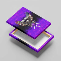 Personalized Patriotic Eagle Bowling Canvas Wall Art with Purple Flames USA Flag Wings Design - Wonder Print Shop