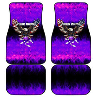 Personalized Patriotic Eagle Bowling Car Mats with Purple Flames USA Flag Wings Design - Wonder Print Shop