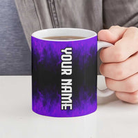 Personalized Patriotic Eagle Bowling Ceramic Mug with Purple Flames USA Flag Wings Design - Wonder Print Shop