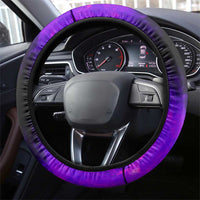 Patriotic Eagle Bowling Steering Wheel Cover with Purple Flames USA Flag Wings Design - Wonder Print Shop