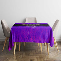 Personalized Patriotic Eagle Bowling Tablecloth with Purple Flames USA Flag Wings Design - Wonder Print Shop