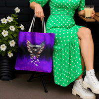 Personalized Patriotic Eagle Bowling Tote Bag with Purple Flames USA Flag Wings Design - Wonder Print Shop