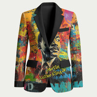 Martin Luther King Jr Blazer Colorful Street Art Portrait Black History Graffiti Style - Wonder Print Shop