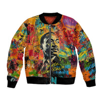 Martin Luther King Jr Bomber Jacket Colorful Street Art Portrait Black History Graffiti Style - Wonder Print Shop