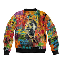 Martin Luther King Jr Bomber Jacket Colorful Street Art Portrait Black History Graffiti Style - Wonder Print Shop