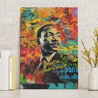 Martin Luther King Jr Canvas Wall Art Colorful Street Art Portrait Black History Graffiti Style - Wonder Print Shop