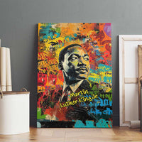 Martin Luther King Jr Canvas Wall Art Colorful Street Art Portrait Black History Graffiti Style - Wonder Print Shop