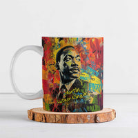 Martin Luther King Jr Ceramic Mug Colorful Street Art Portrait Black History Graffiti Style - Wonder Print Shop