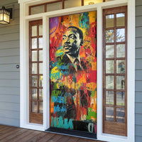 Martin Luther King Jr Door Cover Colorful Street Art Portrait Black History Graffiti Style - Wonder Print Shop