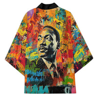 Martin Luther King Jr Kimono Colorful Street Art Portrait Black History Graffiti Style - Wonder Print Shop