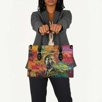 Martin Luther King Jr Leather Bag Colorful Street Art Portrait Black History Graffiti Style - Wonder Print Shop