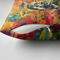 Martin Luther King Jr Pillow Cover Colorful Street Art Portrait Black History Graffiti Style - Wonder Print Shop