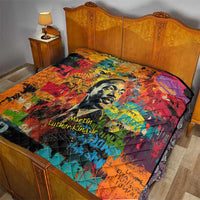 Martin Luther King Jr Quilt Colorful Street Art Portrait Black History Graffiti Style - Wonder Print Shop